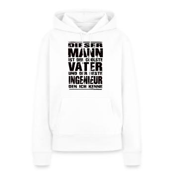 Ingenieur - Frauen Premium Bio Hoodie - Weiß - Vorne - Julia (174cm)