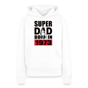 Papa Geburtstag 1973 - Frauen Premium Bio Hoodie - Weiß - Vorne - Julia (174cm)