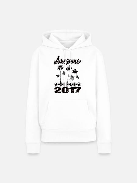 Awesome Since 2017 - Frauen Premium Bio Hoodie - Weiß