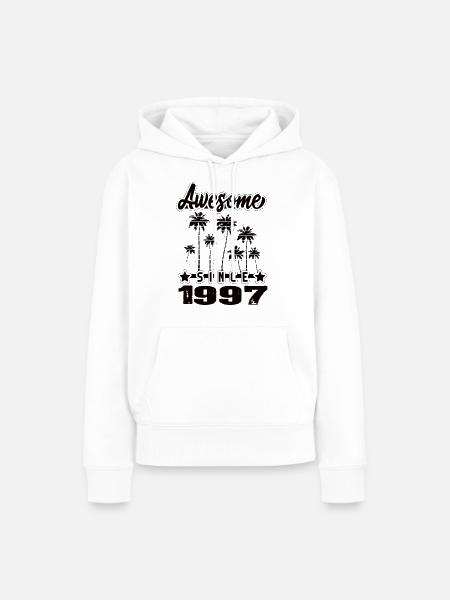 Awesome Since 1997 - Frauen Premium Bio Hoodie - Weiß