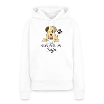 Grab A Coffee - Frauen Premium Bio Hoodie - Weiß - Vorne - Julia (174cm)