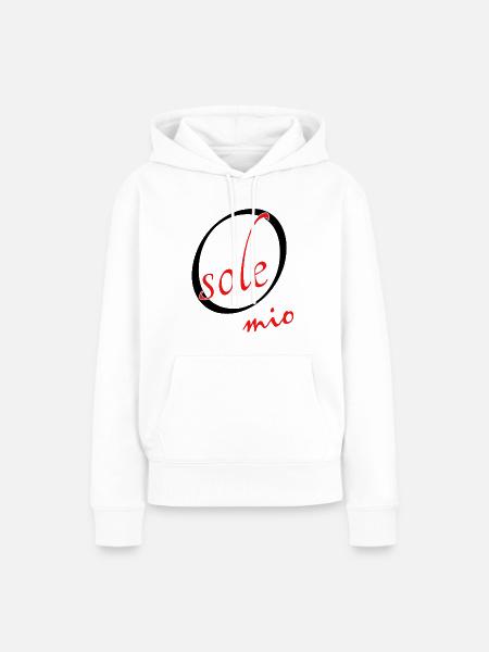 O sole mio - Frauen Premium Bio Hoodie - Weiß