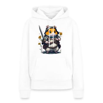 Ninja Hamster-Held des Gartens - Frauen Premium Bio Hoodie - Weiß - Vorne - Julia (174cm)