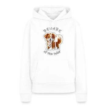 Beware of Toller's "Beware Of The Toller" - Women’s Premium Organic Hoodie - white - Front - Julia (174cm)