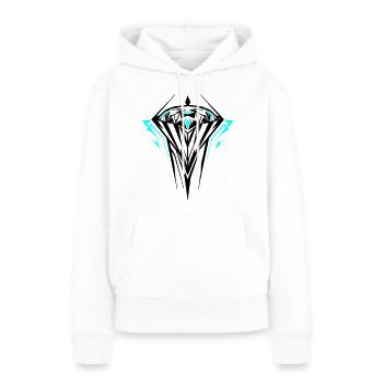 Diamant Juwel Edelstein - Frauen Premium Bio Hoodie - Weiß - Vorne - Julia (174cm)
