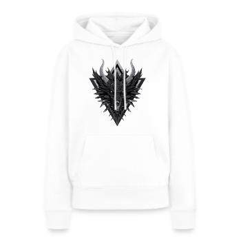 Dragon in Grey - Frauen Premium Bio Hoodie - Weiß - Vorne - Julia (174cm)