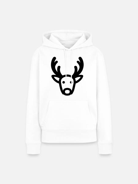 Weihnachtsrentiere - Frauen Premium Bio Hoodie - Weiß
