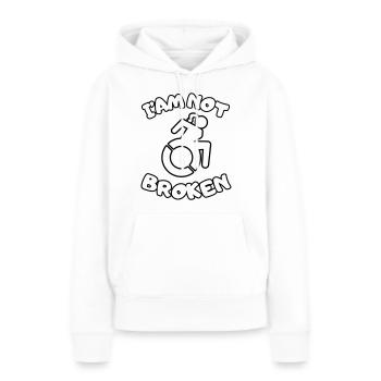 I'm in a wheelchair but I'm not broken # - Women’s Premium Organic Hoodie - white - Front - Julia (174cm)