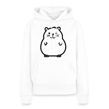 Murmeltier - Frauen Premium Bio Hoodie - Weiß - Vorne - Julia (174cm)
