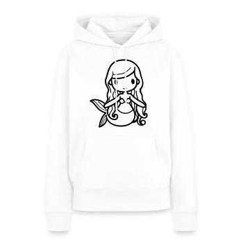 Meerjungfrau - Frauen Premium Bio Hoodie - Weiß - Vorne - Julia (174cm)