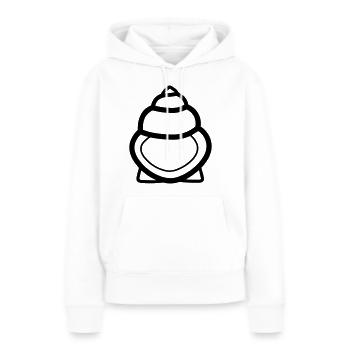 Muschel - Frauen Premium Bio Hoodie - Weiß - Vorne - Julia (174cm)