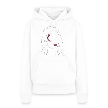 Woman in Red - Women’s Premium Organic Hoodie - white - Front - Julia (174cm)