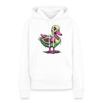 Neon Zombie Ente Brustkorb - Frauen Premium Bio Hoodie - Weiß - Vorne - Julia (174cm)