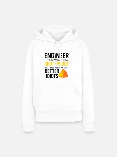 Engineer - Frauen Premium Bio Hoodie - Weiß