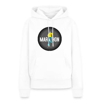 Cadeau de jogging marathonien - Sweat à capuche Premium bio Femme - blanc - Devant - Julia (174cm)