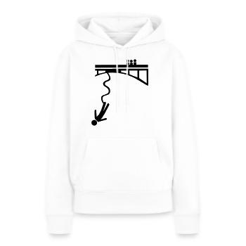 Bungee jumping - Sweat à capuche Premium bio Femme - blanc - Devant - Julia (174cm)