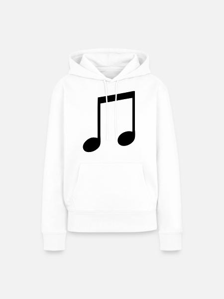 note simpel - Frauen Premium Bio Hoodie - Weiß