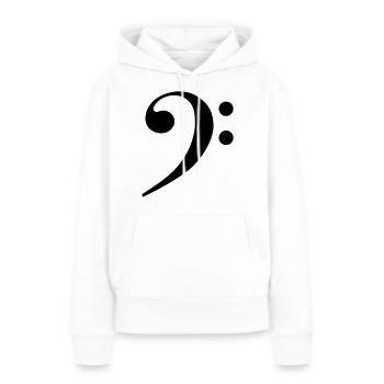 Symboles Bass - Sweat à capuche Premium bio Femme - blanc - Devant - Julia (174cm)