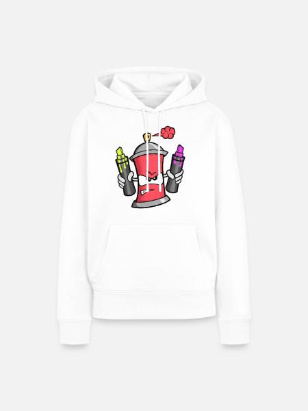 Graffiti Spray Can (red) - Frauen Premium Bio Hoodie - Weiß