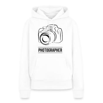 Photographer Cam - Frauen Premium Bio Hoodie - Weiß - Vorne - Julia (174cm)