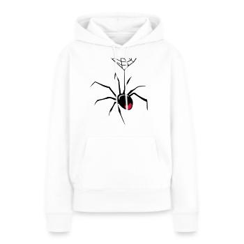Toiles d'araignées insectes - Sweat à capuche Premium bio Femme - blanc - Devant - Julia (174cm)