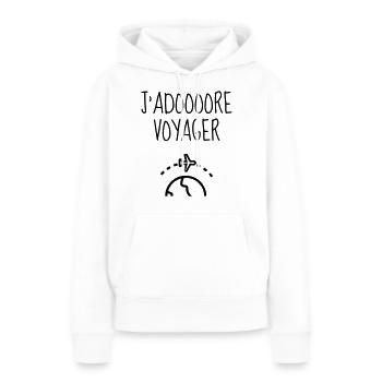 Reisen / Reisende / Urlaub / Tourismus - Frauen Premium Bio Hoodie - Weiß - Vorne - Julia (174cm)