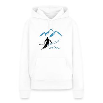 Skifahren Skifahrer Snowboard Wintersport Skifahre - Frauen Premium Bio Hoodie - Weiß - Vorne - Julia (174cm)