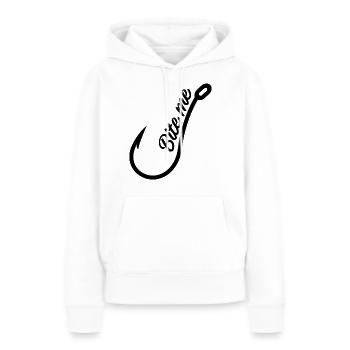 Fishing Bite Me - Frauen Premium Bio Hoodie - Weiß - Vorne - Julia (174cm)