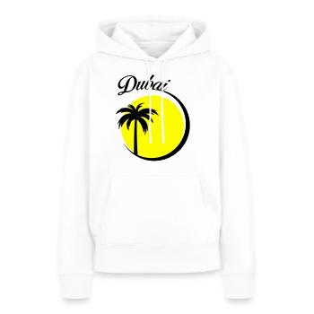 dubaï - Sweat à capuche Premium bio Femme - blanc - Devant - Julia (174cm)