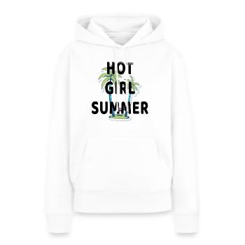 HOT GIRL SUMMER - Frauen Premium Bio Hoodie - Weiß - Vorne - Julia (174cm)