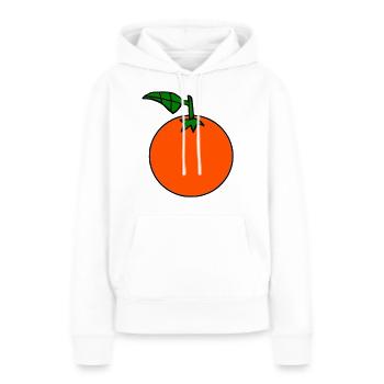 Orange - Sweat à capuche Premium bio Femme - blanc - Devant - Julia (174cm)