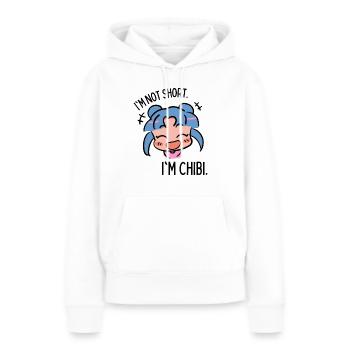 Chibi drôle - Sweat à capuche Premium bio Femme - blanc - Devant - Julia (174cm)