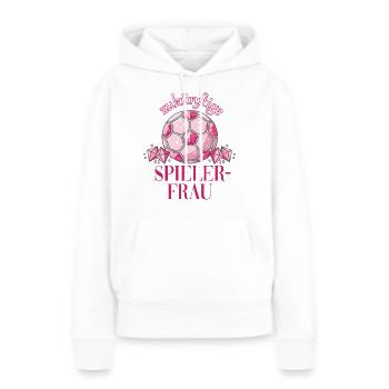 zukünftige Spielerfrau - Frauen Premium Bio Hoodie - Weiß - Vorne - Julia (174cm)