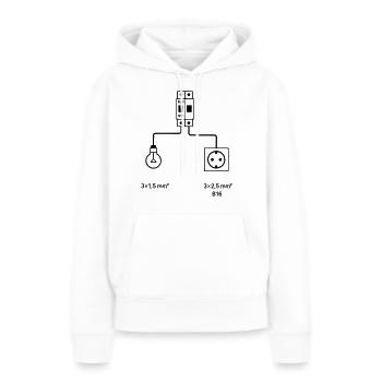 Bulb & Socket - Women’s Premium Organic Hoodie - white - Front - Julia (174cm)