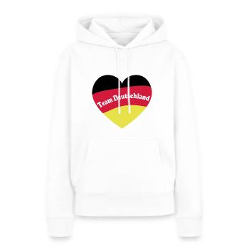 Fußball Deutschland EM Europameister - Frauen Premium Bio Hoodie - Weiß - Vorne - Julia (174cm)