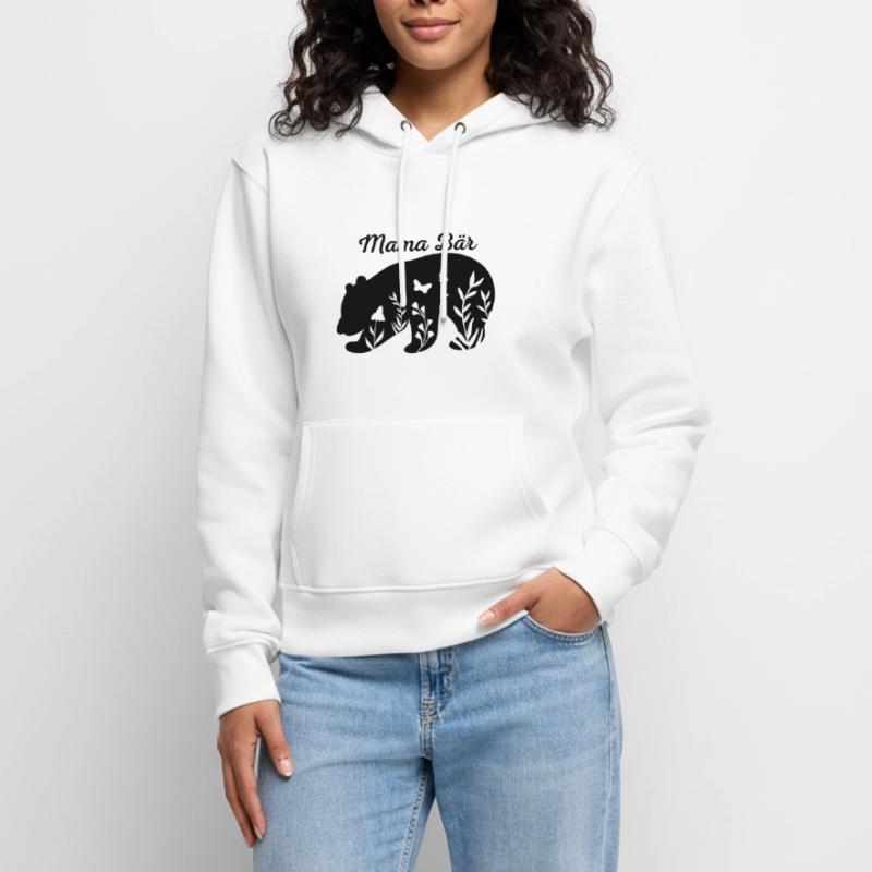 Mama Bär, Muttertagsdesign, Muttertagsgeschenk Frauen Premium Bio Hoodie