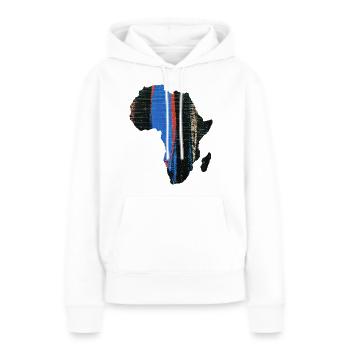Karte von Afrika - Frauen Premium Bio Hoodie - Weiß - Vorne - Julia (174cm)