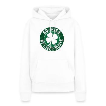 St. Patricks Day - Kleeblatt Irland Irisch - Frauen Premium Bio Hoodie - Weiß - Vorne - Julia (174cm)