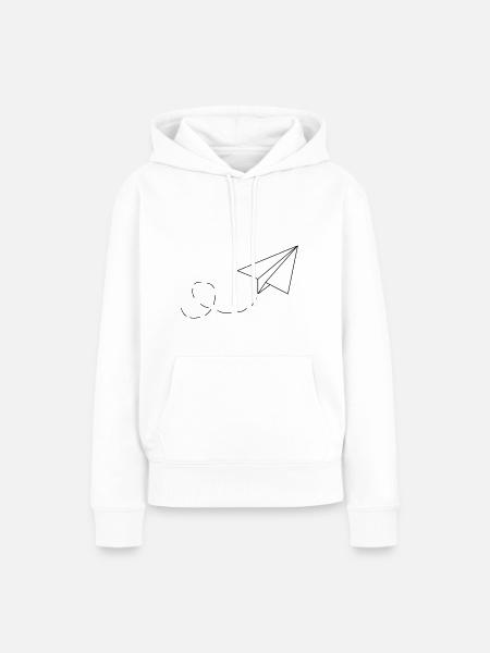 PAPIERFLIEGER - Frauen Premium Bio Hoodie - Weiß