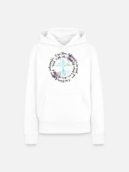 Hippie-Baum - Frauen Premium Bio Hoodie - Weiß