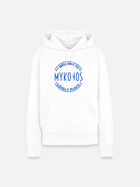 Mykonos - Frauen Premium Bio Hoodie - Weiß
