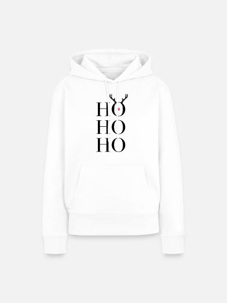 Ho Ho Ho - Frauen Premium Bio Hoodie - Weiß
