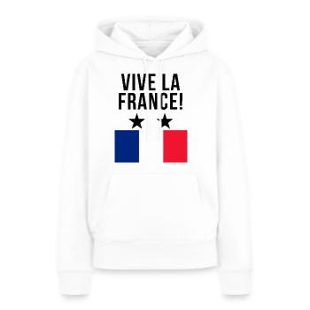 Vive la France - Frauen Premium Bio Hoodie - Weiß - Vorne - Julia (174cm)