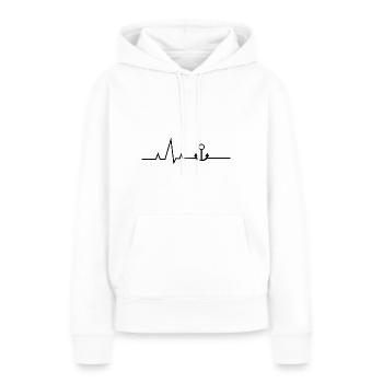 Segelboot Heartbeat Segelboot - Frauen Premium Bio Hoodie - Weiß - Vorne - Julia (174cm)