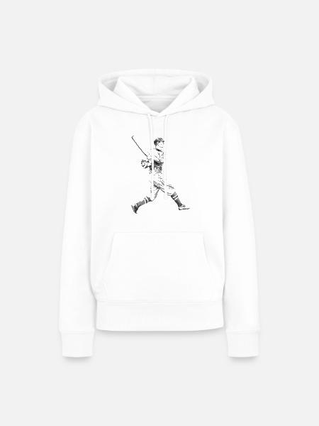 Baseball - Frauen Premium Bio Hoodie - Weiß