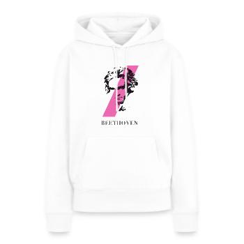 beethoven punk musique festival klassik compositeur ta - Sweat à capuche Premium bio Femme - blanc - Devant - Julia (174cm)
