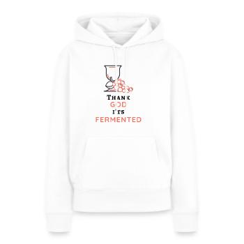 Jésus-Christ, dicton amusant pour les buveurs de vin - Sweat à capuche Premium bio Femme - blanc - Devant - Julia (174cm)