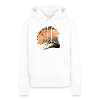 Huppe (Upupa epops) Oiseau de l’année 2022 - Sweat à capuche Premium bio Femme - blanc - Devant - Julia (174cm)