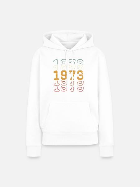 1973 - Frauen Premium Bio Hoodie - Weiß
