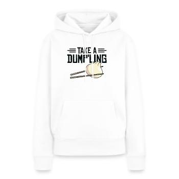 Boulettes Cuisine asiatique Fan de nourriture chinoise - Sweat à capuche Premium bio Femme - blanc - Devant - Julia (174cm)